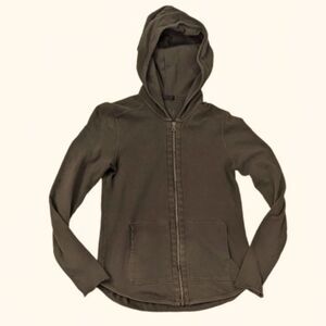 ATM Anthony Thomas Melillo Women’s XS Green French Terry Hoodie Sweater Full Zip